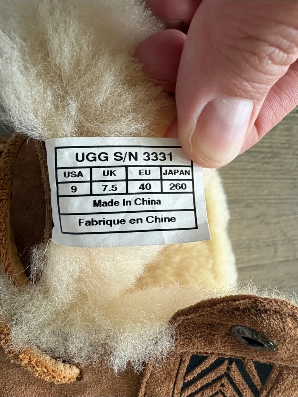 UGG Chestnut Suede Shearling Lace-Up Winter Boots